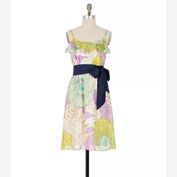 Maeve Aqueous Grove Floral Slip Dress - Picture 1 of 9